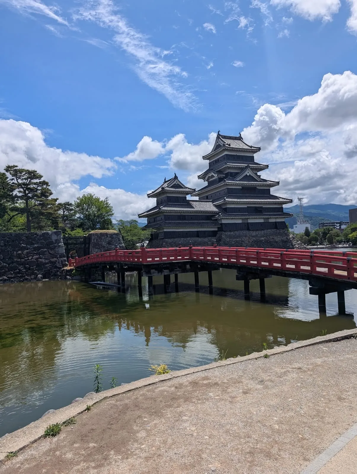 Matsumoto Castle across the moat