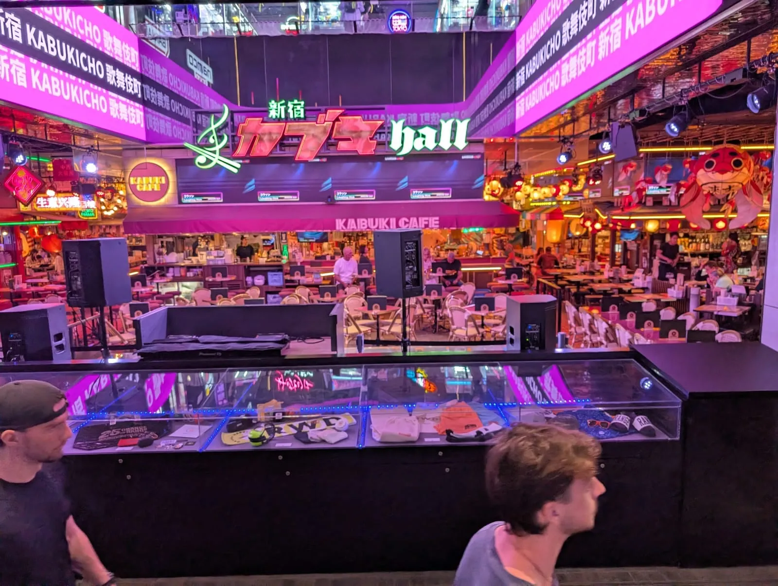 Bright game area inside namco Tokyo
