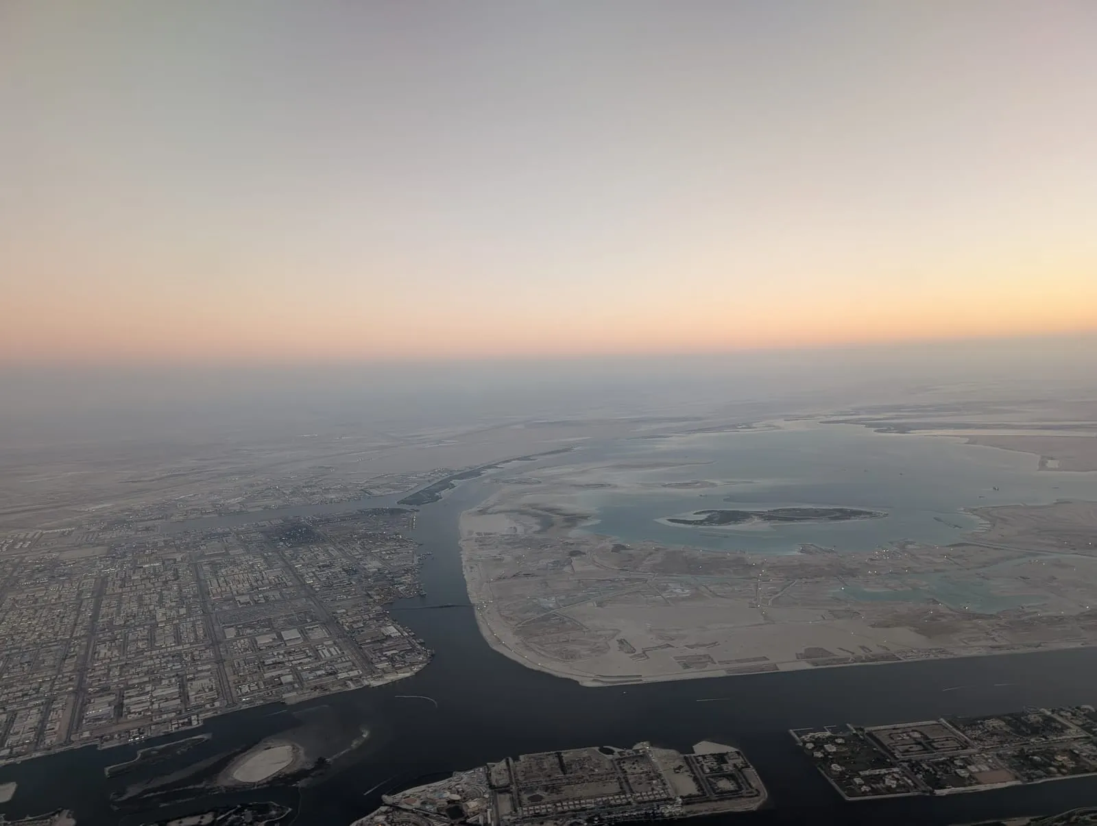 Aerial view near Abu Dhabi during the travel days
